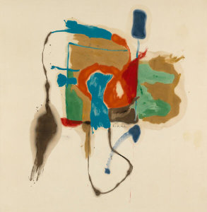 Helen Frankenthaler - Blue Form in a Scene, 1961