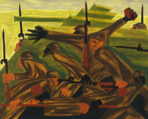Jacob Lawrence - War Series: Beachhead, 1947