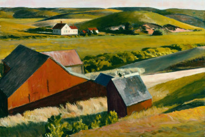Edward Hopper - Cobb's Barns and Distant Houses, 1930-1933