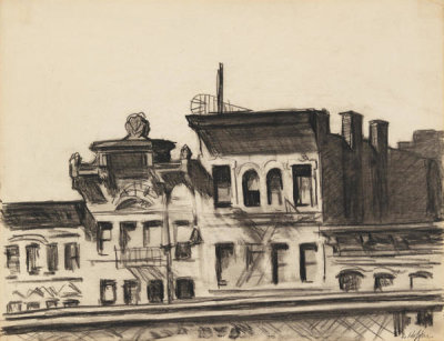 Edward Hopper - Study for From Williamsburg Bridge, 1928