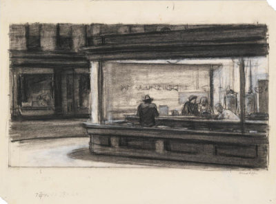 Edward Hopper - Study for Nighthawks, 1942