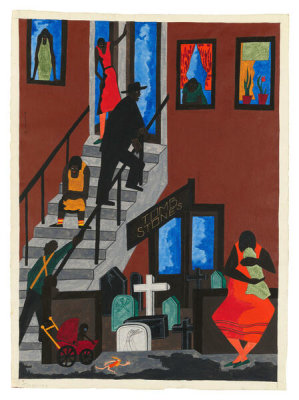 Jacob Lawrence - Tombstones, 1942