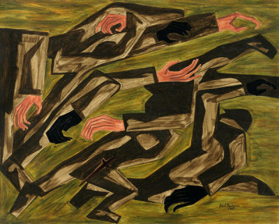 Jacob Lawrence - War Series: Purple Hearts, 1947