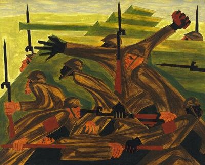 Jacob Lawrence - War Series: Beachhead, 1947